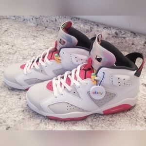 JORDAN 6 VI HARE SZ11 EXCELLENT COND NIKE AIR AUTHENTICATED RETRO WHITE RED GREY
